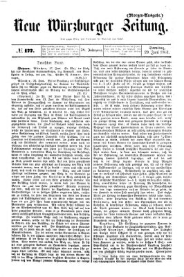 Neue Würzburger Zeitung Samstag 29. Juni 1861