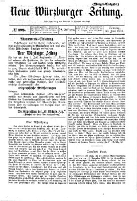 Neue Würzburger Zeitung Sonntag 30. Juni 1861