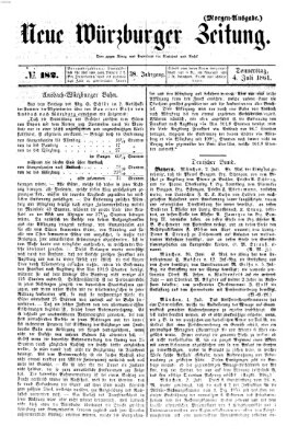 Neue Würzburger Zeitung Donnerstag 4. Juli 1861