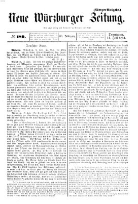 Neue Würzburger Zeitung Donnerstag 11. Juli 1861