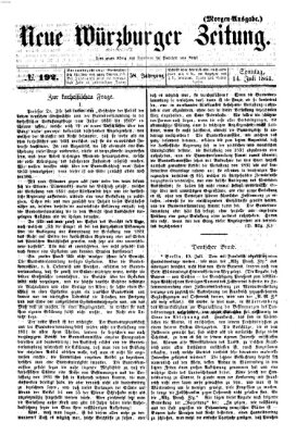 Neue Würzburger Zeitung Sonntag 14. Juli 1861