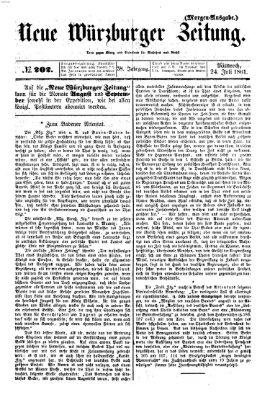 Neue Würzburger Zeitung Mittwoch 24. Juli 1861