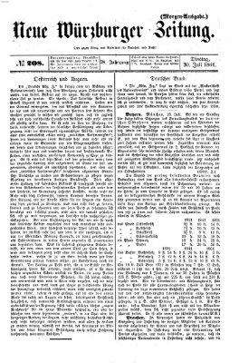 Neue Würzburger Zeitung Dienstag 30. Juli 1861