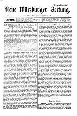 Neue Würzburger Zeitung Donnerstag 1. August 1861