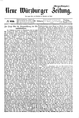 Neue Würzburger Zeitung Dienstag 6. August 1861