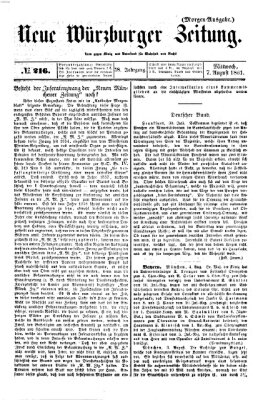 Neue Würzburger Zeitung Mittwoch 7. August 1861