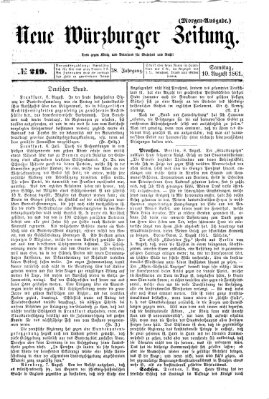 Neue Würzburger Zeitung Samstag 10. August 1861