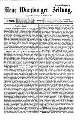 Neue Würzburger Zeitung Samstag 17. August 1861