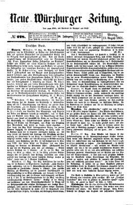 Neue Würzburger Zeitung Montag 19. August 1861