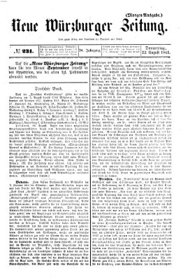 Neue Würzburger Zeitung Donnerstag 22. August 1861