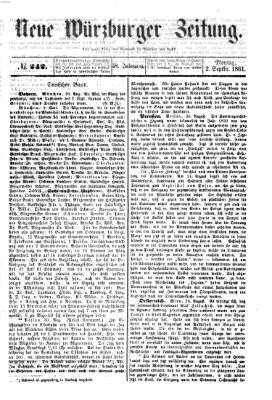 Neue Würzburger Zeitung Montag 2. September 1861