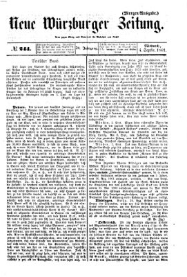 Neue Würzburger Zeitung Mittwoch 4. September 1861