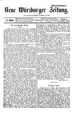 Neue Würzburger Zeitung Samstag 14. September 1861