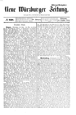 Neue Würzburger Zeitung Mittwoch 18. September 1861