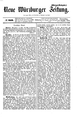 Neue Würzburger Zeitung Donnerstag 19. September 1861