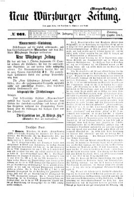 Neue Würzburger Zeitung Sonntag 22. September 1861