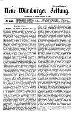 Neue Würzburger Zeitung Mittwoch 25. September 1861