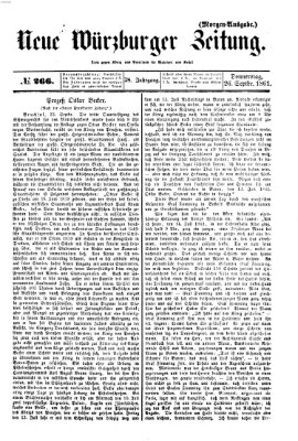 Neue Würzburger Zeitung Donnerstag 26. September 1861