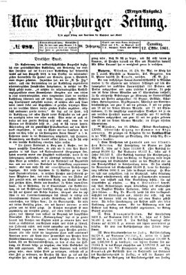 Neue Würzburger Zeitung Samstag 12. Oktober 1861