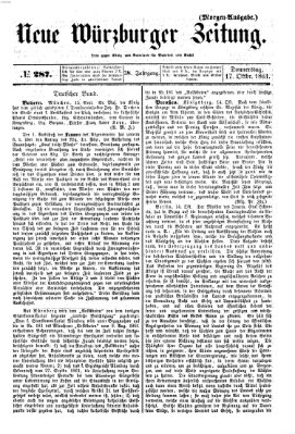 Neue Würzburger Zeitung Donnerstag 17. Oktober 1861