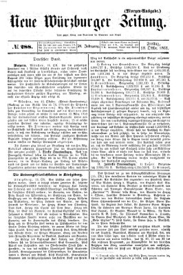 Neue Würzburger Zeitung Freitag 18. Oktober 1861