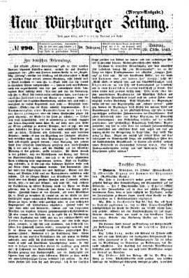 Neue Würzburger Zeitung Sonntag 20. Oktober 1861