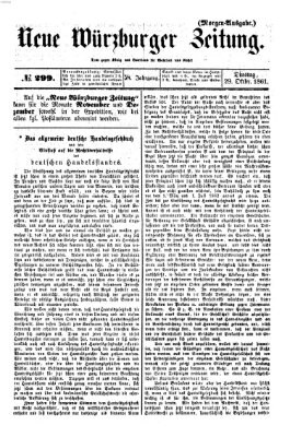 Neue Würzburger Zeitung Dienstag 29. Oktober 1861