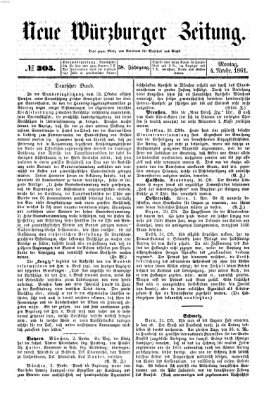 Neue Würzburger Zeitung Montag 4. November 1861