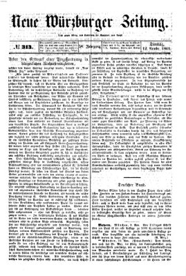 Neue Würzburger Zeitung Dienstag 12. November 1861