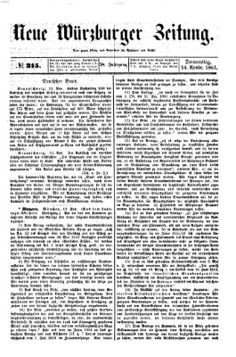 Neue Würzburger Zeitung Donnerstag 14. November 1861