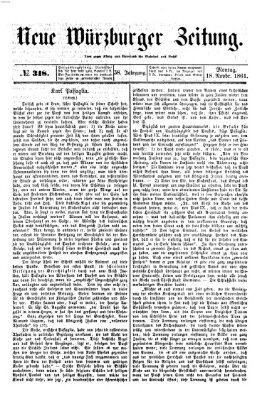 Neue Würzburger Zeitung Montag 18. November 1861