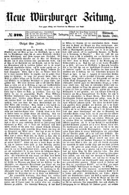 Neue Würzburger Zeitung Mittwoch 20. November 1861