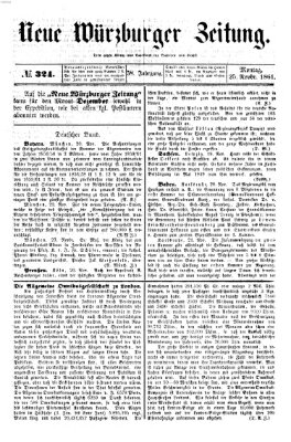 Neue Würzburger Zeitung Montag 25. November 1861