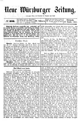 Neue Würzburger Zeitung Mittwoch 27. November 1861