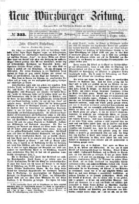 Neue Würzburger Zeitung Donnerstag 5. Dezember 1861