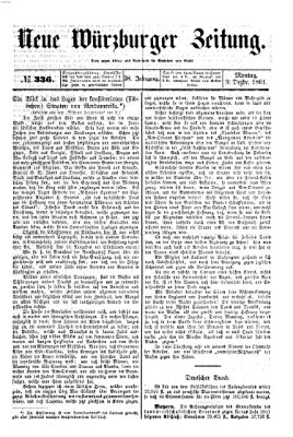 Neue Würzburger Zeitung Montag 9. Dezember 1861