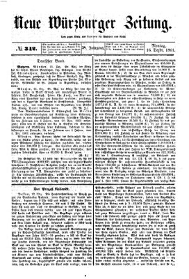 Neue Würzburger Zeitung Montag 16. Dezember 1861