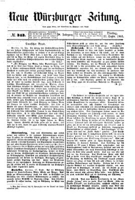 Neue Würzburger Zeitung Dienstag 17. Dezember 1861