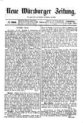 Neue Würzburger Zeitung Donnerstag 19. Dezember 1861