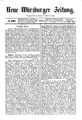 Neue Würzburger Zeitung Samstag 21. Dezember 1861