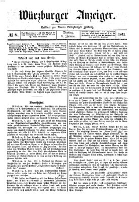 Würzburger Anzeiger (Neue Würzburger Zeitung) Dienstag 8. Januar 1861