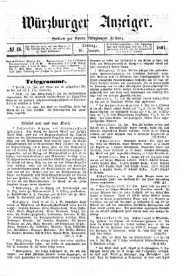 Würzburger Anzeiger (Neue Würzburger Zeitung) Dienstag 15. Januar 1861