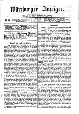 Würzburger Anzeiger (Neue Würzburger Zeitung) Mittwoch 23. Januar 1861