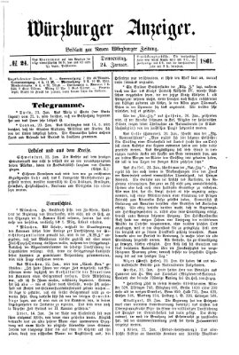 Würzburger Anzeiger (Neue Würzburger Zeitung) Donnerstag 24. Januar 1861