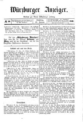 Würzburger Anzeiger (Neue Würzburger Zeitung) Samstag 26. Januar 1861