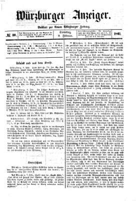 Würzburger Anzeiger (Neue Würzburger Zeitung) Samstag 9. Februar 1861