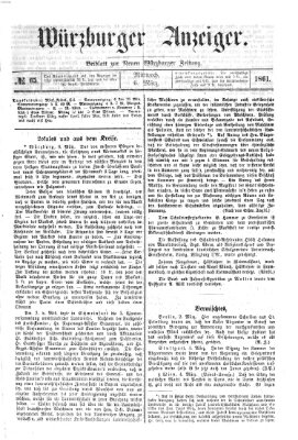 Würzburger Anzeiger (Neue Würzburger Zeitung) Mittwoch 6. März 1861