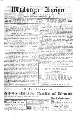 Würzburger Anzeiger (Neue Würzburger Zeitung) Sonntag 17. März 1861