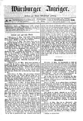 Würzburger Anzeiger (Neue Würzburger Zeitung) Donnerstag 21. März 1861