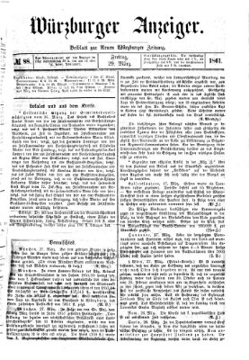 Würzburger Anzeiger (Neue Würzburger Zeitung) Freitag 29. März 1861